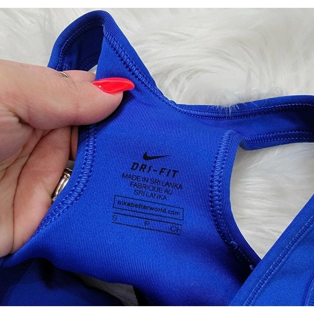 NIKE Dri-Fit  Racerback Sports Bra Women's size Small Blue